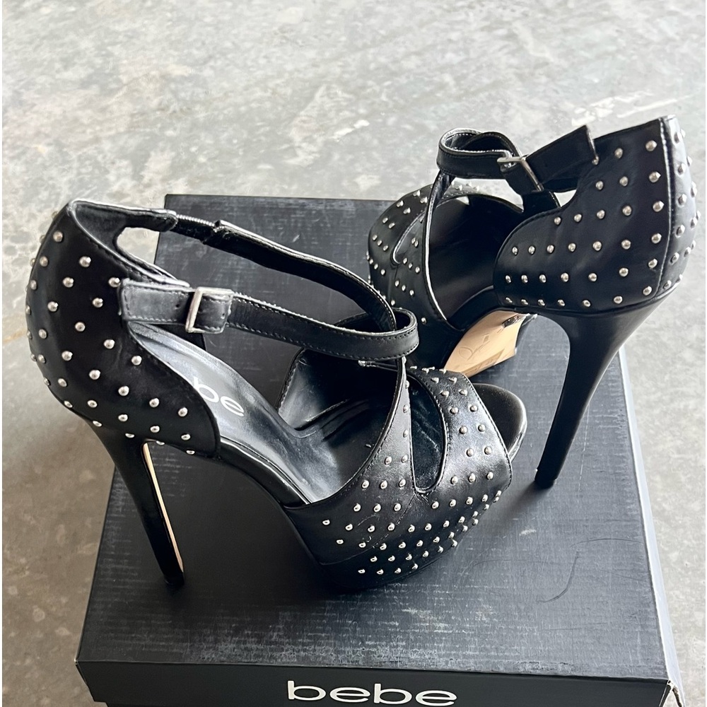 Sexy studded heels, very versatile.